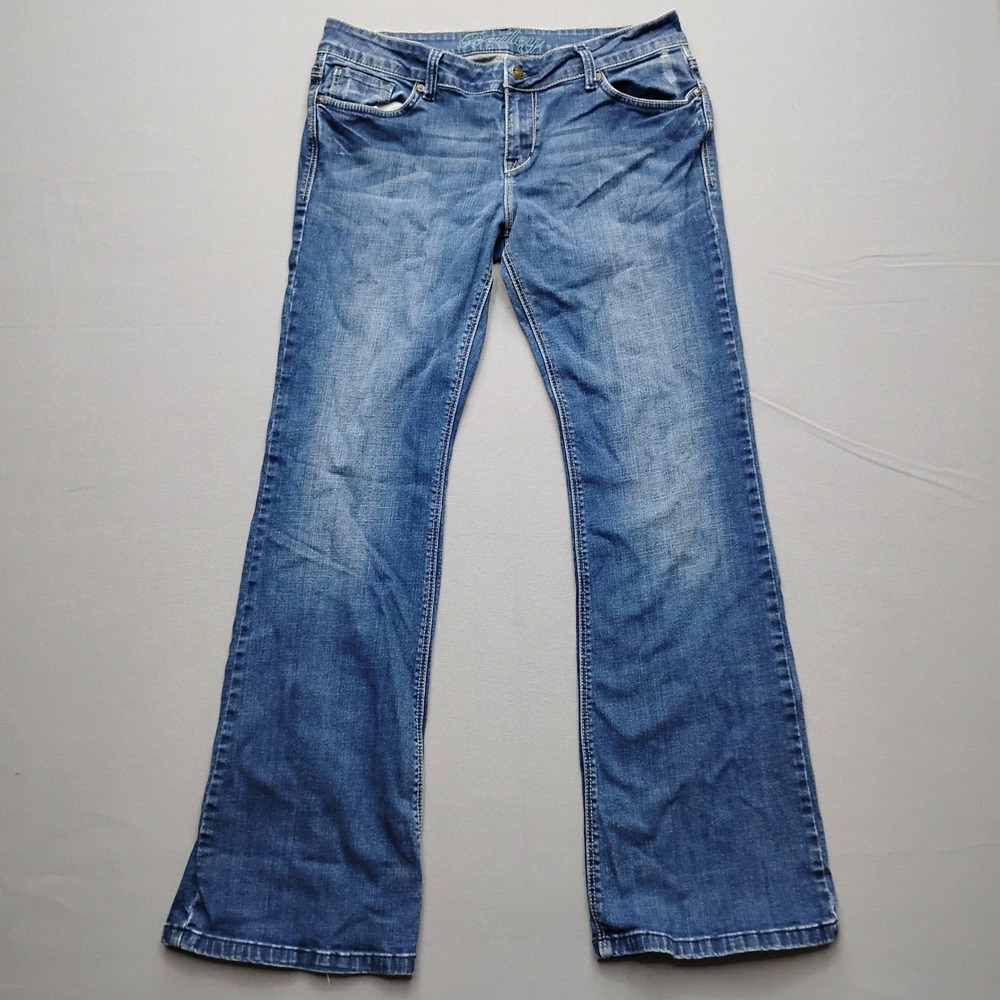 dELiAs Bailey Blue Flare Leg Jeans Y2K Size 13 14R